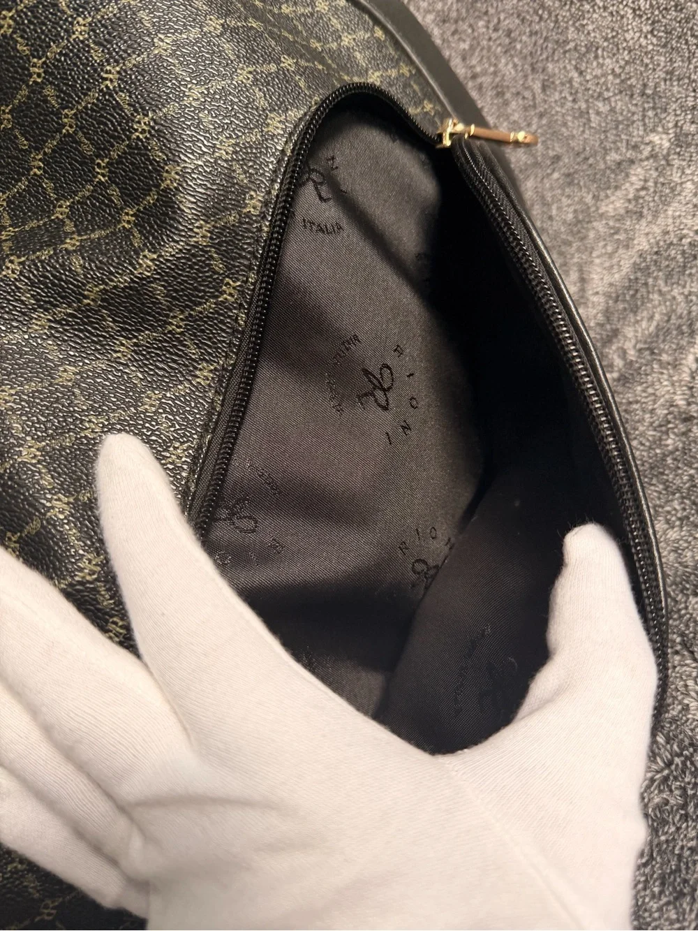 Rioni Moda Italia Monogram Hobo Bag
